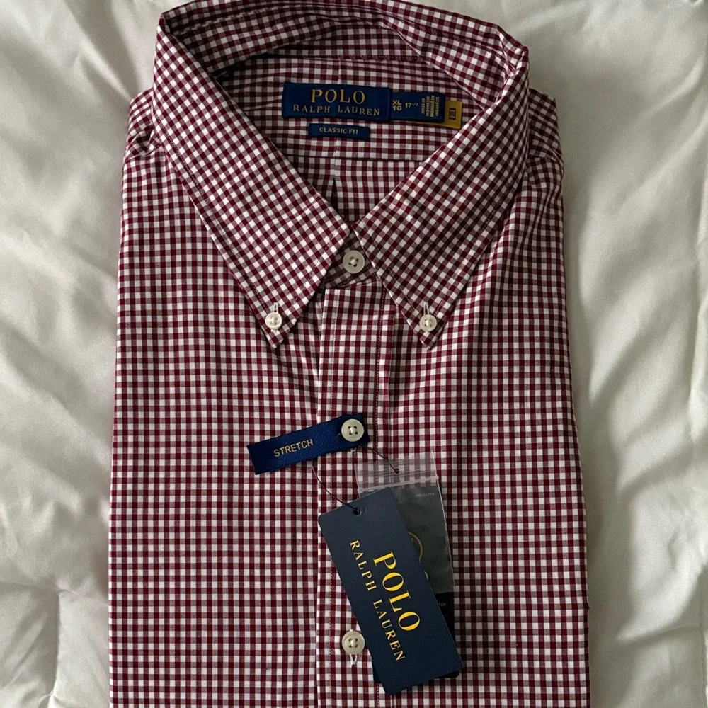 Polo by Ralph Lauren Men's Burgundy Checkered Shirt - Picture 1 of 1